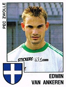 Sticker Edwin van Ankeren - Voetbal 1988-1989 - Panini