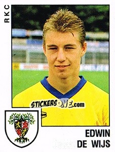Sticker Edwin de Wijs - Voetbal 1988-1989 - Panini