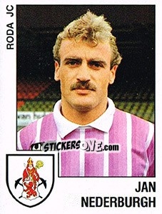 Sticker Jan Nederburgh - Voetbal 1988-1989 - Panini