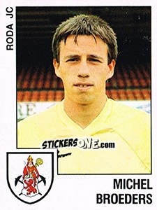 Sticker Michel Broeders - Voetbal 1988-1989 - Panini