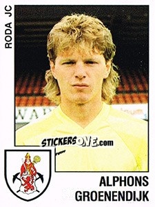 Sticker Alphons Groenendijk - Voetbal 1988-1989 - Panini