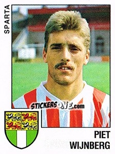 Sticker Piet Wijnberg - Voetbal 1988-1989 - Panini