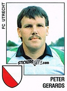 Sticker Peter Gerards - Voetbal 1988-1989 - Panini