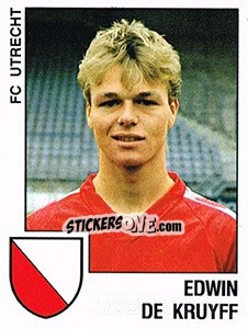 Sticker Edwin de Kruyff - Voetbal 1988-1989 - Panini