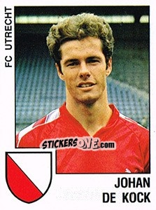 Sticker Johan de Kock - Voetbal 1988-1989 - Panini