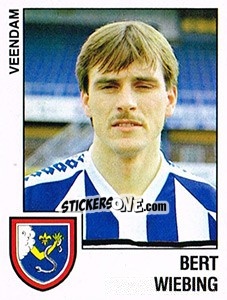 Sticker Bert Wiebing - Voetbal 1988-1989 - Panini