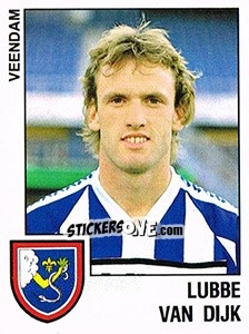 Sticker Lubbe van Dijk - Voetbal 1988-1989 - Panini