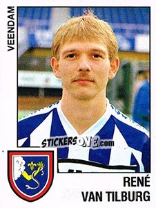 Sticker Rene van Tilburg - Voetbal 1988-1989 - Panini