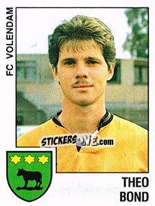 Sticker Theo Bond - Voetbal 1988-1989 - Panini
