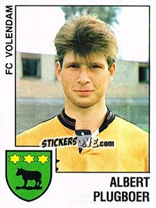 Sticker Albert Plugboer - Voetbal 1988-1989 - Panini