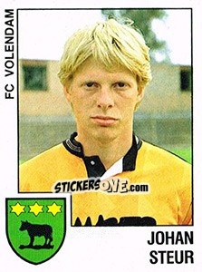 Cromo Johan Steur - Voetbal 1988-1989 - Panini