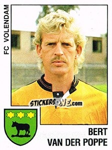 Sticker Bert van der Poppe - Voetbal 1988-1989 - Panini
