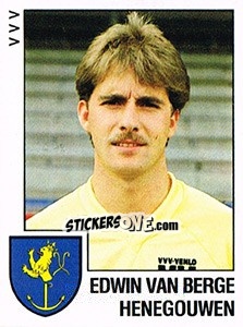 Sticker Edwin van Berge-Henegouwen - Voetbal 1988-1989 - Panini
