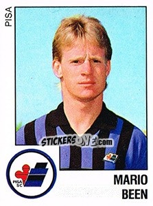 Sticker Mario Been (Pisa) - Voetbal 1988-1989 - Panini