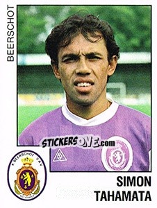 Sticker Simon Tahamata (Beerschot) - Voetbal 1988-1989 n. 374 - Panini