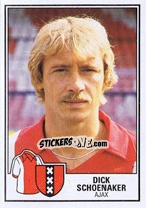 Sticker Dick Shoenaker - Voetbal 1984-1985 - Panini