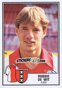 Sticker Robbie de Wit - Voetbal 1984-1985 - Panini