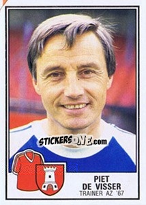 Sticker Piet de Visser - Voetbal 1984-1985 - Panini