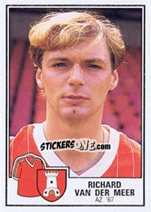 Sticker Richard van der Meer - Voetbal 1984-1985 - Panini