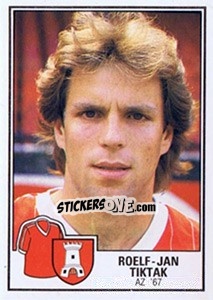 Sticker Roelf-Jan Tiktak - Voetbal 1984-1985 - Panini