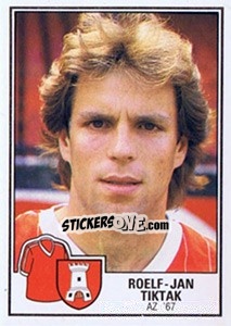 Sticker Roelf-Jan Tiktak - Voetbal 1984-1985 n. 32 - Panini