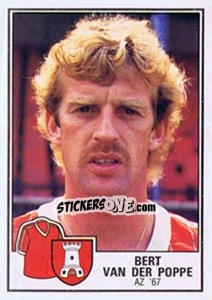 Sticker Bert van der Poppe - Voetbal 1984-1985 - Panini