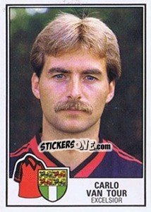 Sticker Carlo van Tour - Voetbal 1984-1985 - Panini