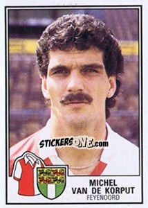 Sticker Michel van de Korput - Voetbal 1984-1985 - Panini