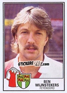 Sticker Ben Wijnstekens - Voetbal 1984-1985 n. 82 - Panini