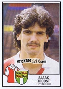 Sticker Sjaak Troost - Voetbal 1984-1985 - Panini
