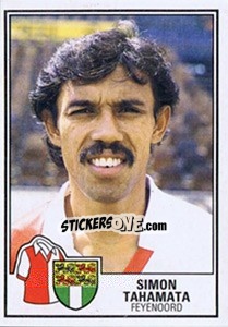 Sticker Simon Tahamata - Voetbal 1984-1985 - Panini