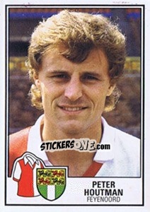 Sticker Peter Houtman - Voetbal 1984-1985 - Panini