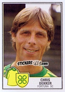 Sticker Chris Dekker - Voetbal 1984-1985 - Panini