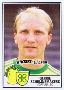 Sticker Gerrie Schrijnemakers - Voetbal 1984-1985 - Panini