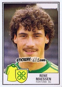Sticker Rene Maessen - Voetbal 1984-1985 - Panini