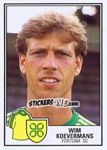 Sticker Wim Koevermans - Voetbal 1984-1985 - Panini