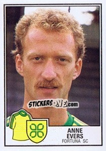 Sticker Anne Evers - Voetbal 1984-1985 - Panini