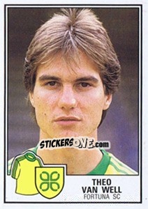 Sticker Theo van Well - Voetbal 1984-1985 - Panini