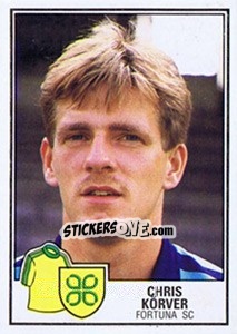 Sticker Chris Korver - Voetbal 1984-1985 - Panini
