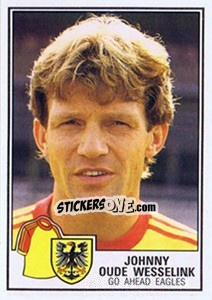 Sticker Johnny Oude Wesselink - Voetbal 1984-1985 - Panini