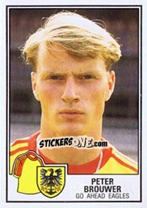 Sticker Peter Brouwer - Voetbal 1984-1985 n. 133 - Panini