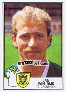 Sticker Jan van Dijk - Voetbal 1984-1985 - Panini