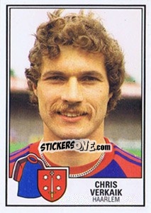 Sticker Chris Verkaik - Voetbal 1984-1985 - Panini