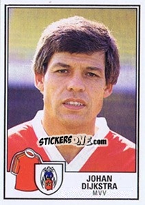 Sticker Johan Dijkstra - Voetbal 1984-1985 - Panini
