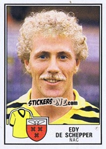 Sticker Edy de Schepper - Voetbal 1984-1985 - Panini