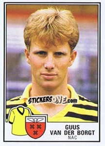 Sticker Guus van der Borgt - Voetbal 1984-1985 - Panini