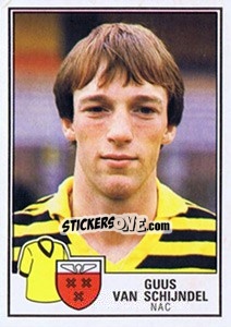 Sticker Guus van Schijndel - Voetbal 1984-1985 - Panini