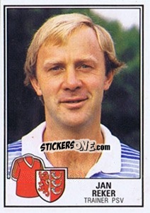 Sticker Jan Reker - Voetbal 1984-1985 - Panini