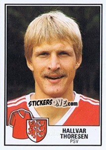 Sticker Hallvar Thoresen - Voetbal 1984-1985 - Panini