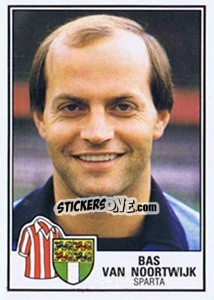 Sticker Bas van Noortwijk - Voetbal 1984-1985 - Panini